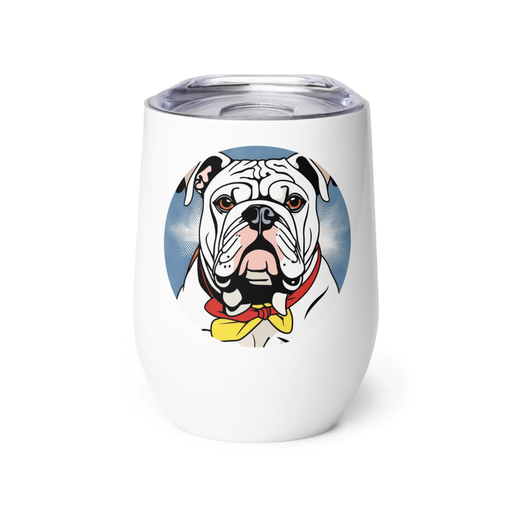 PugMug Custom Bulldog Wine Tumbler