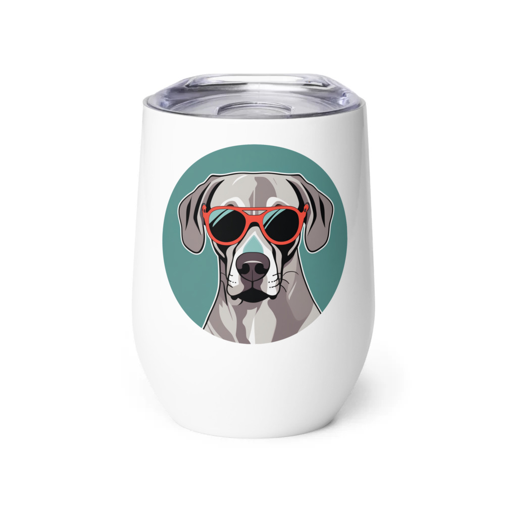 PugMug Custom Weimaraner Wine Tumbler