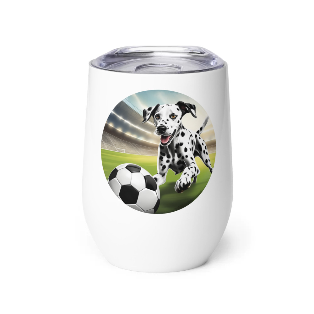 PugMug Custom Dalmatian Wine Tumbler
