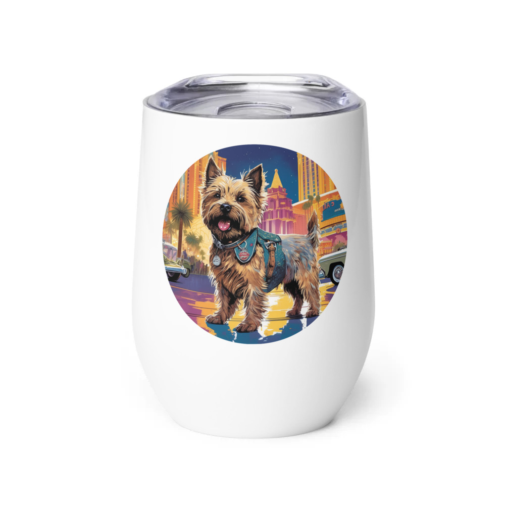 PugMug Custom Cairn Terrier Wine Tumbler