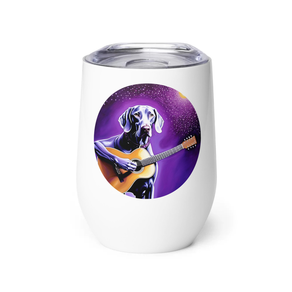 PugMug Custom Weimaraner Wine Tumbler