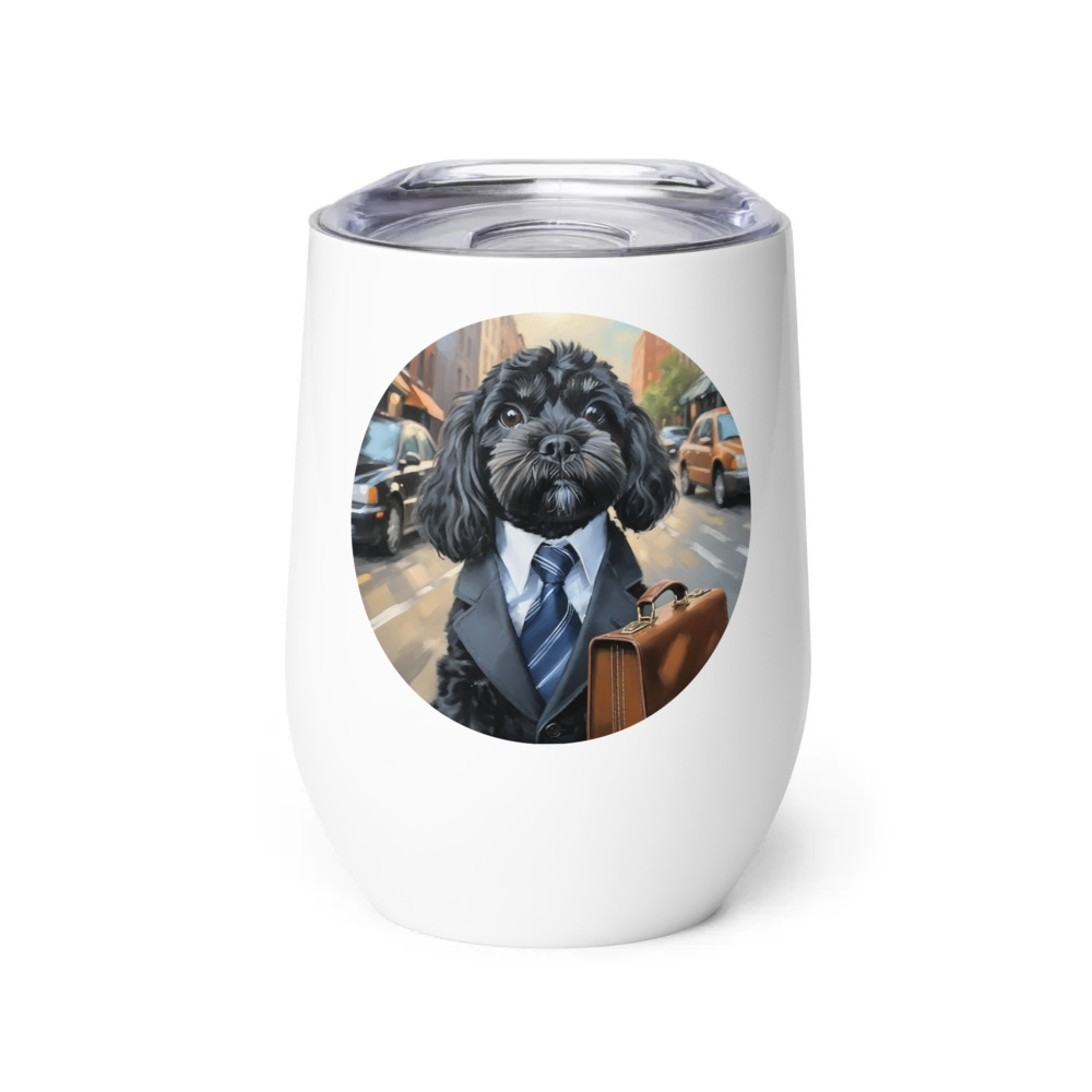 PugMug Custom Lily Wine Tumbler