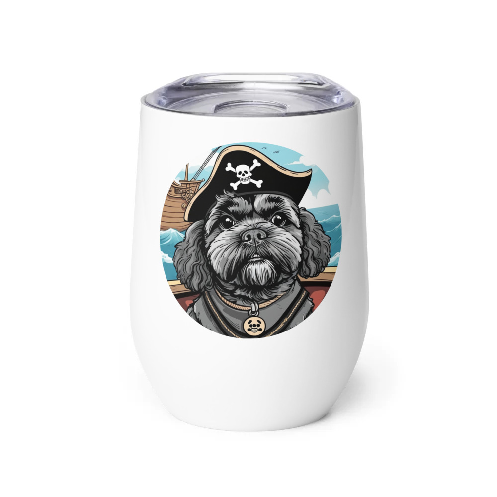 PugMug Custom Lily Wine Tumbler