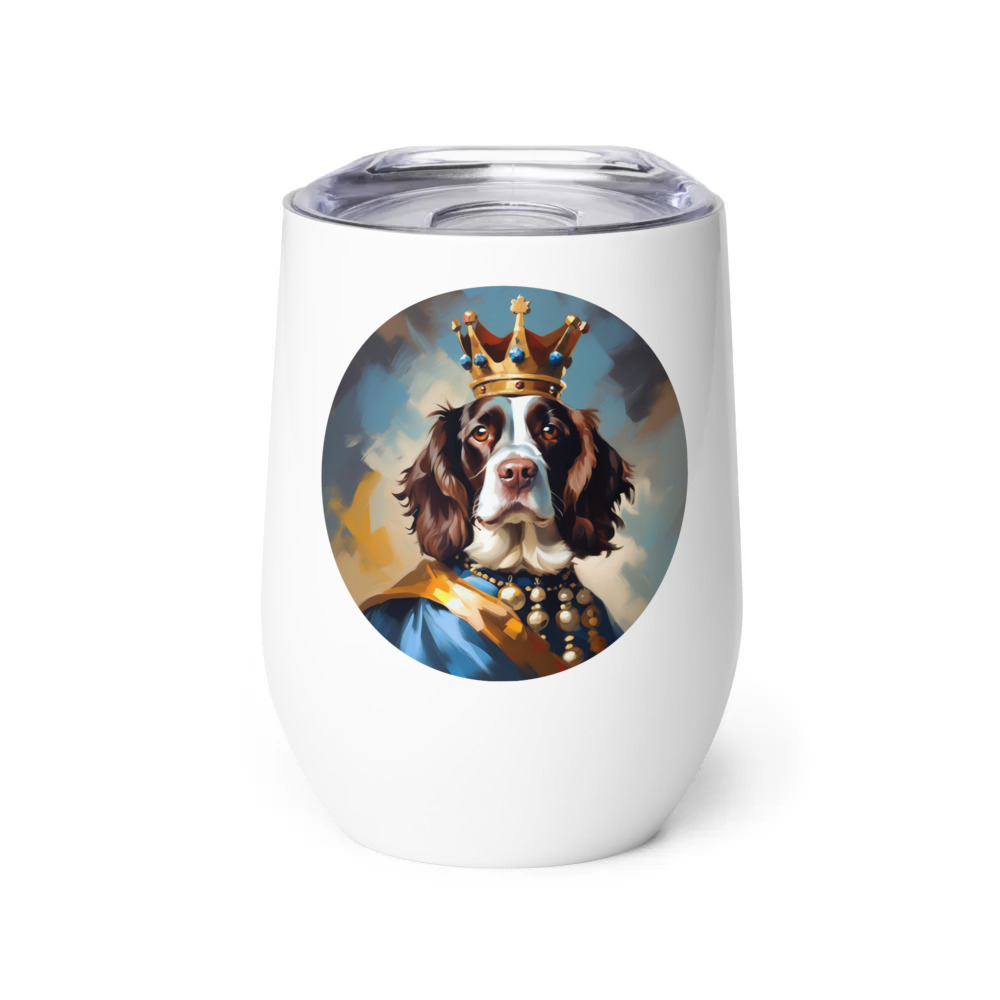 PugMug Custom English Springer Spaniel Wine Tumbler