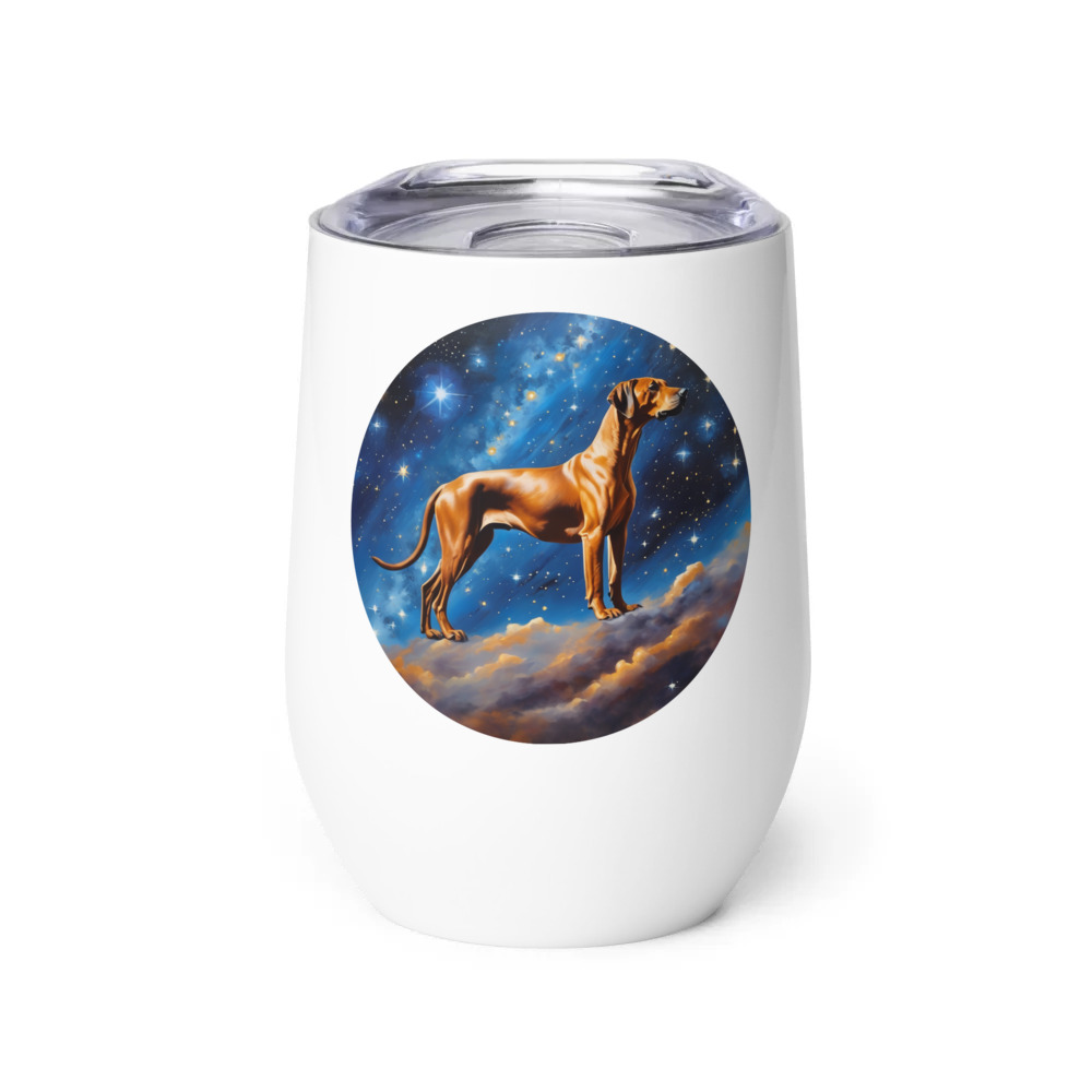 PugMug Custom Rhodesian Ridgeback Wine Tumbler
