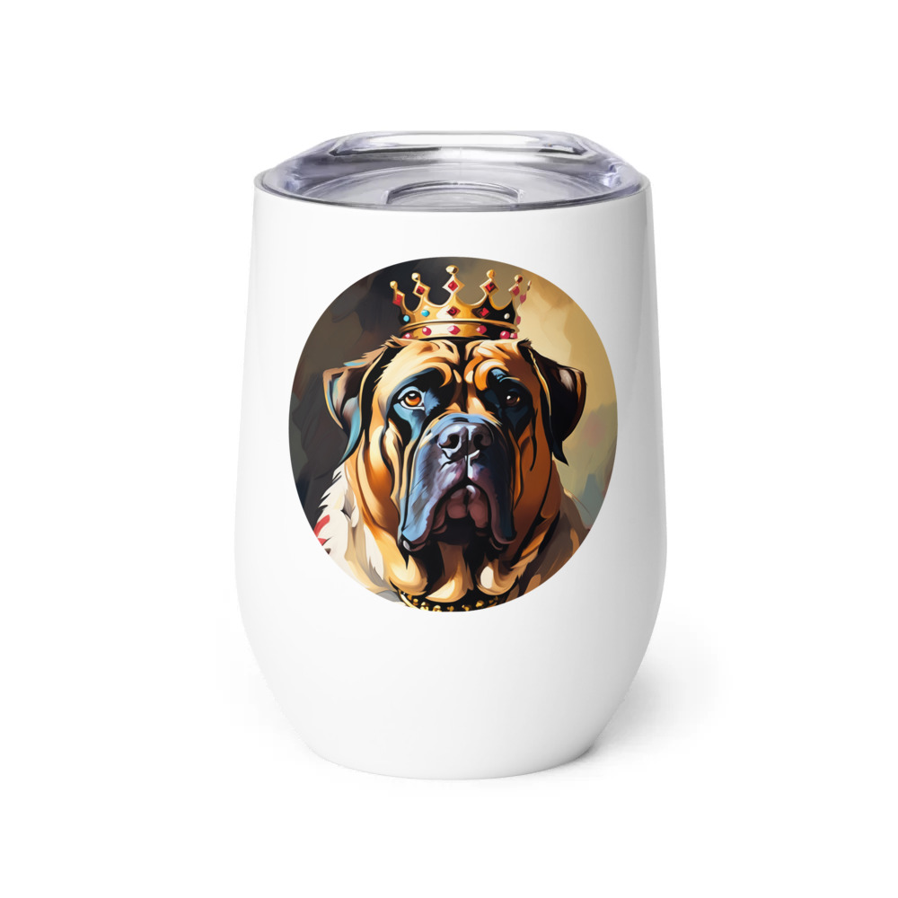 PugMug Custom Mastiff Wine Tumbler