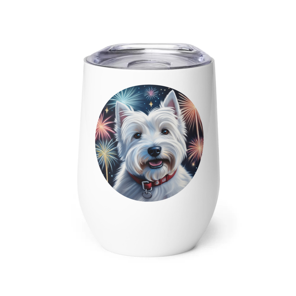 PugMug Custom West Highland White Terrier Wine Tumbler