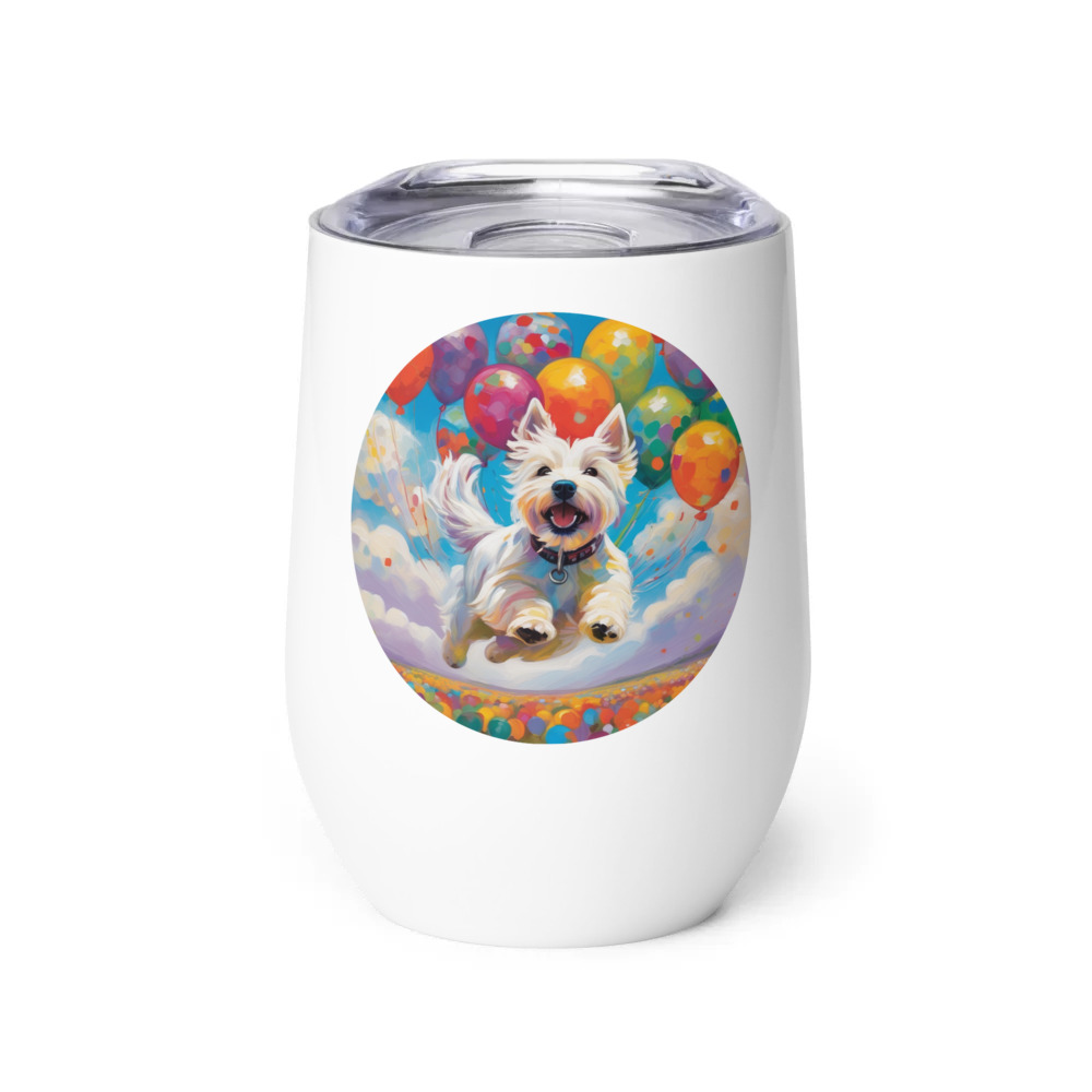 PugMug Custom West Highland White Terrier Wine Tumbler