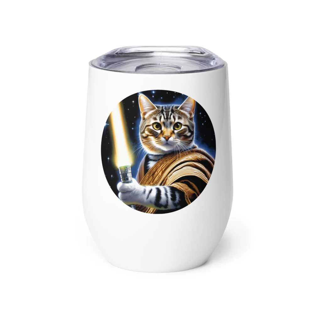 PugMug Custom Tabby American Shorthair Cat Wine Tumbler
