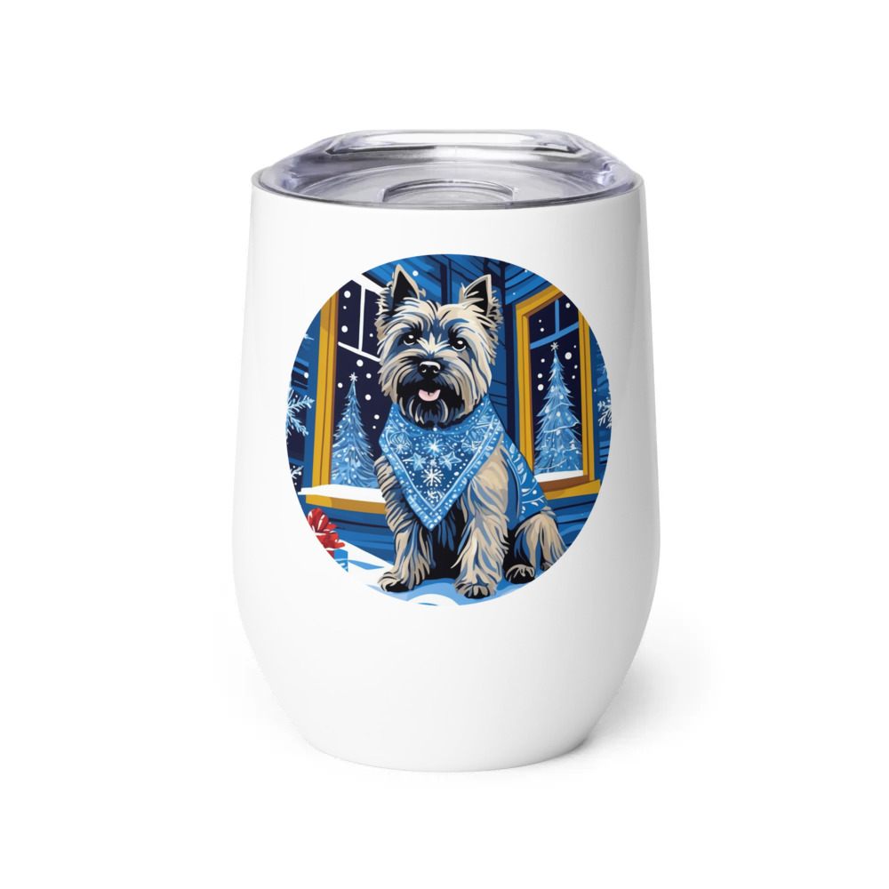 PugMug Custom Cairn Terrier Wine Tumbler
