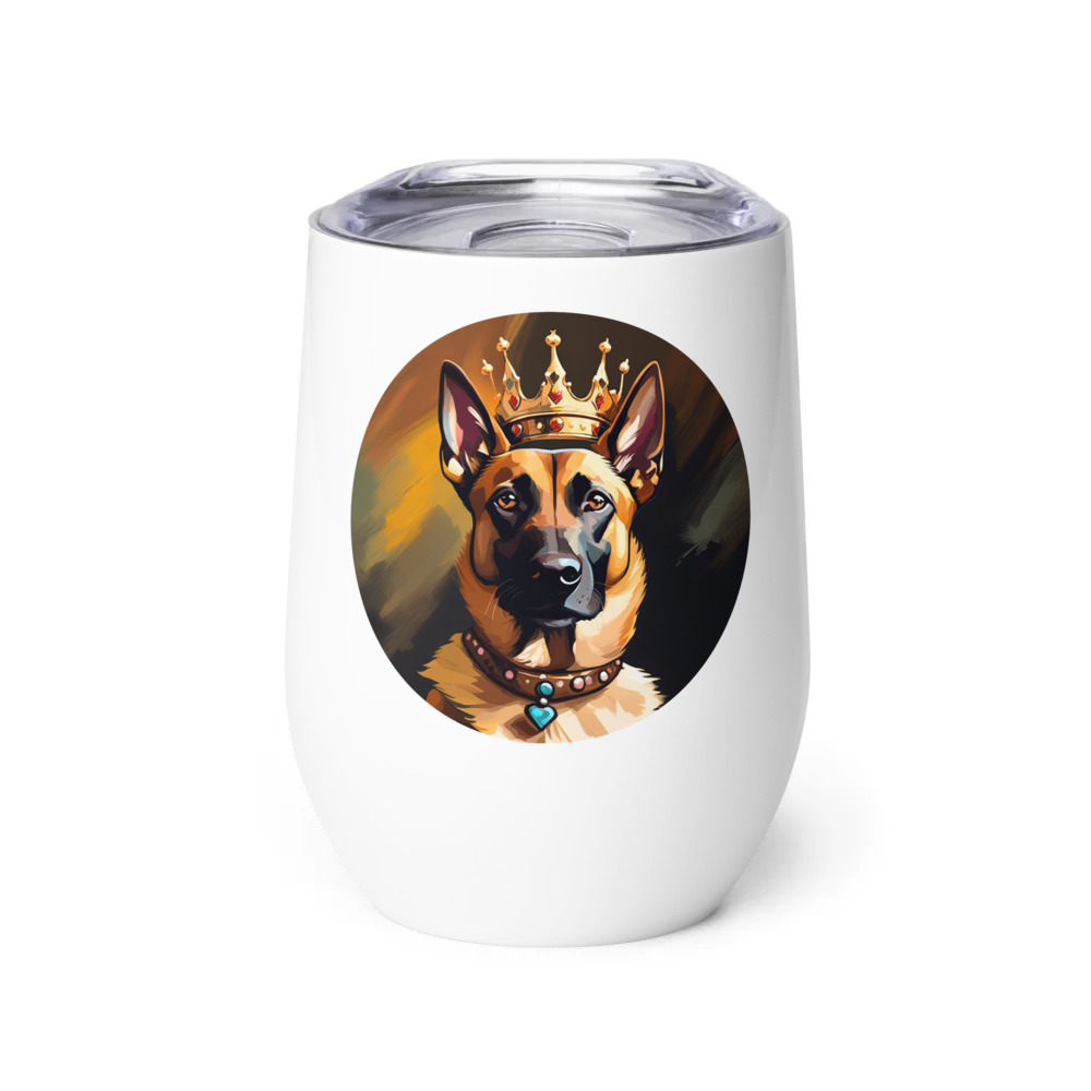 PugMug Custom Belgian Malinois Wine Tumbler