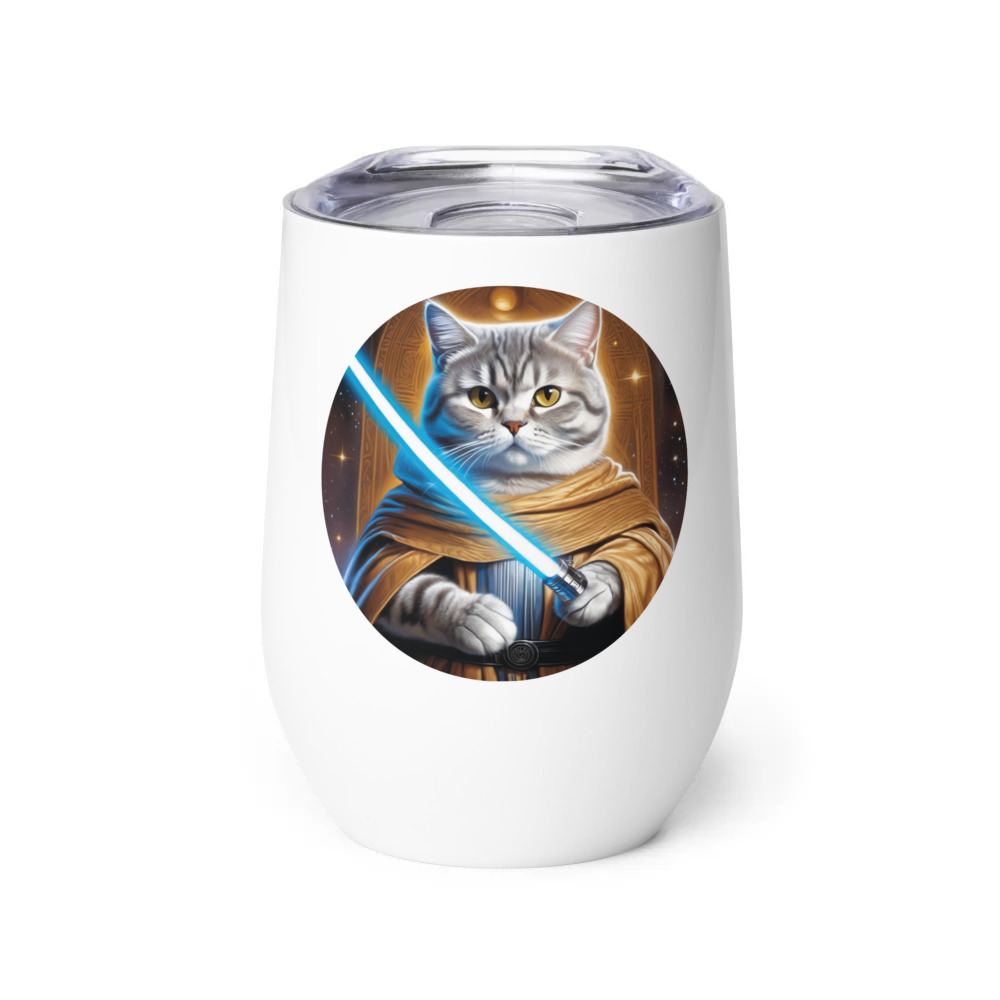 PugMug Custom Tabby British Shorthair Cat Wine Tumbler