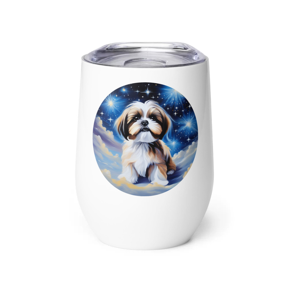 PugMug Custom Shih Tzu Wine Tumbler