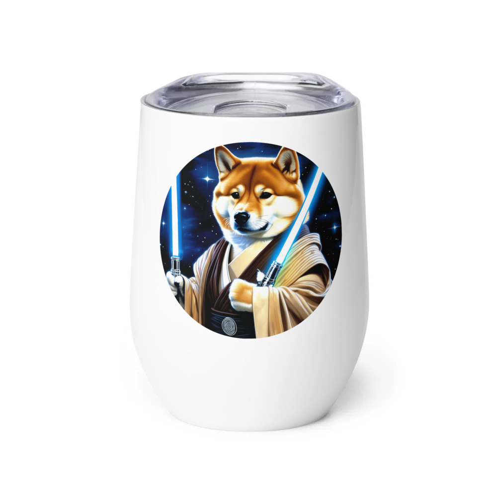 PugMug Custom Shiba Inu Wine Tumbler