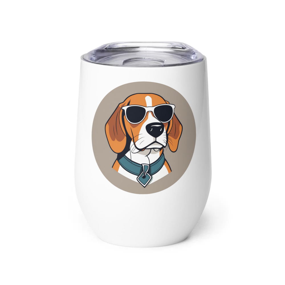 PugMug Custom Beagle Wine Tumbler