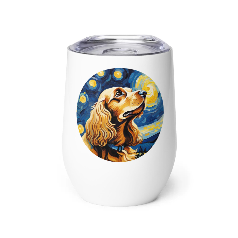 PugMug Custom English Cocker Spaniel Wine Tumbler
