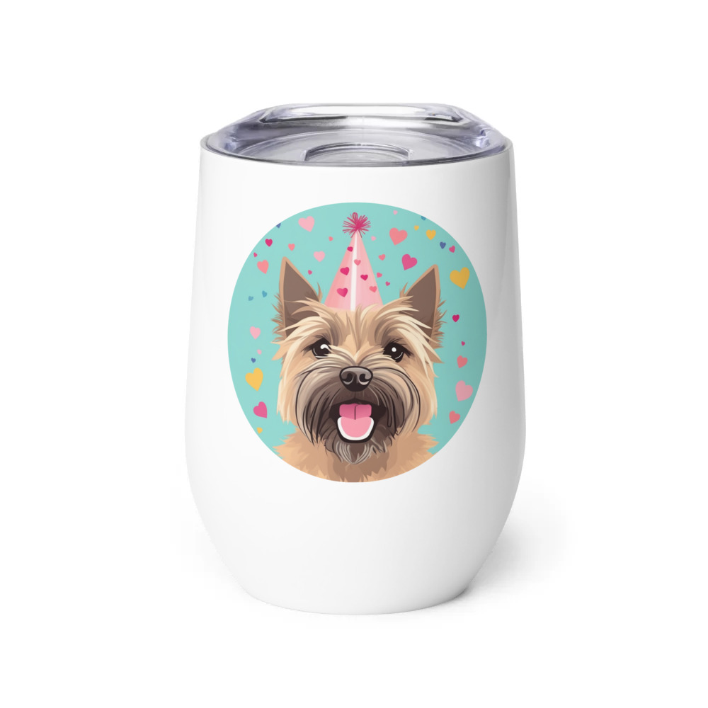 PugMug Custom Cairn Terrier Wine Tumbler