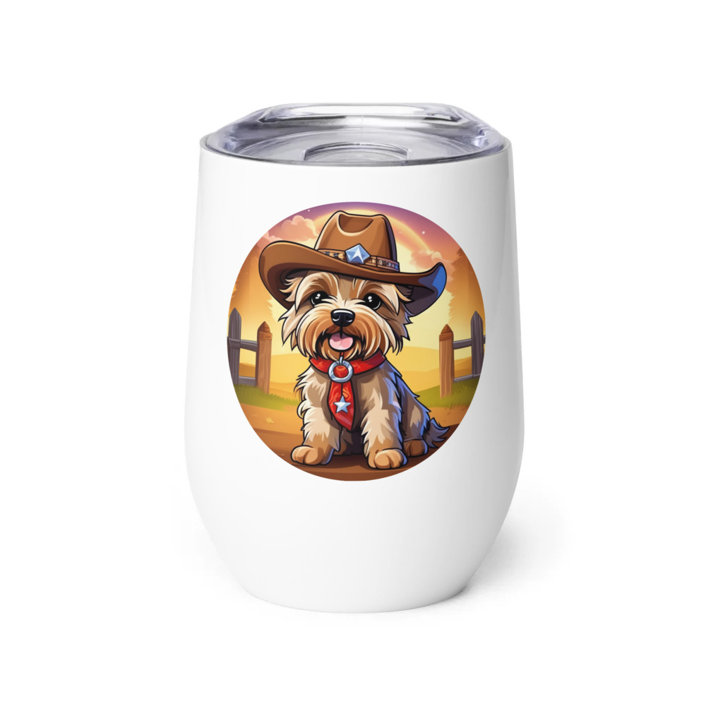 PugMug Custom Cairn Terrier Wine Tumbler