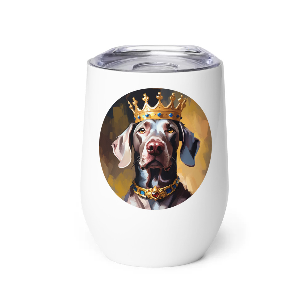 PugMug Custom Weimaraner Wine Tumbler