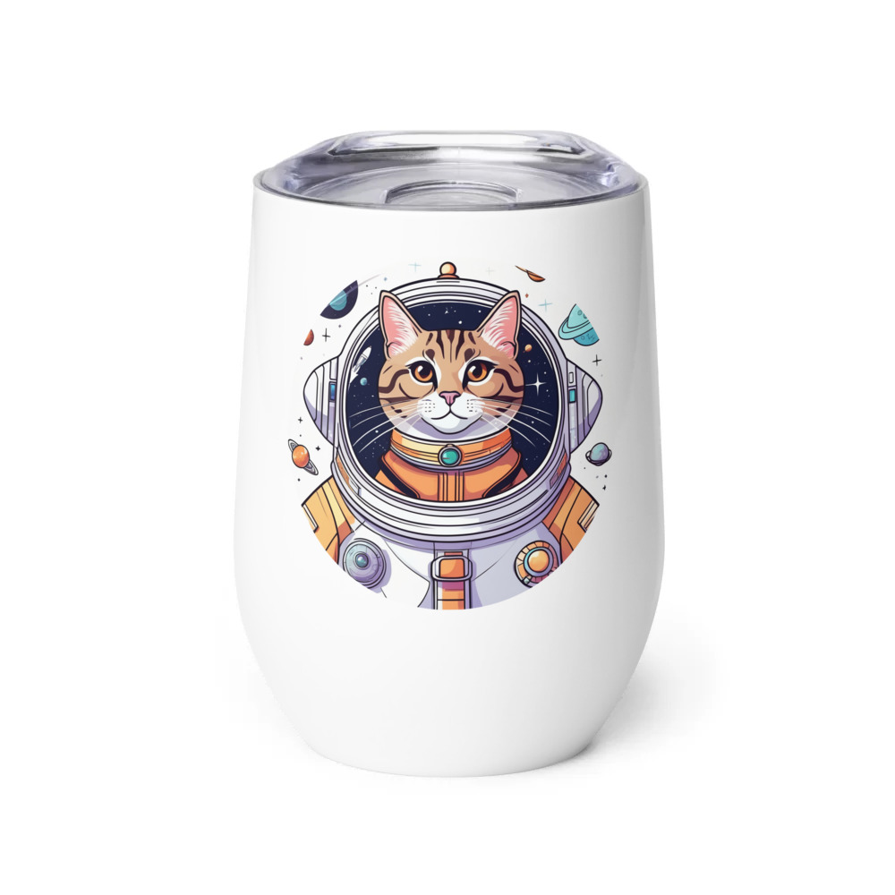 PugMug Custom Tabby Exotic Cat Wine Tumbler