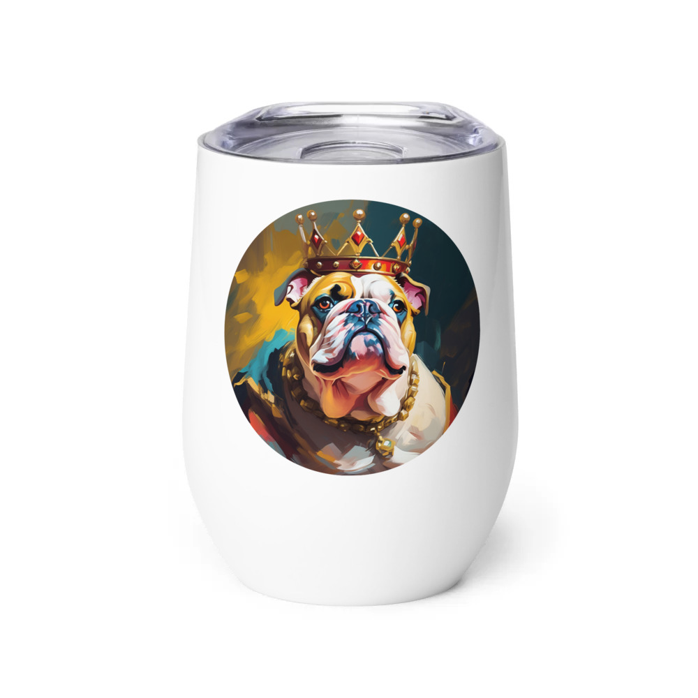 PugMug Custom Bulldog Wine Tumbler