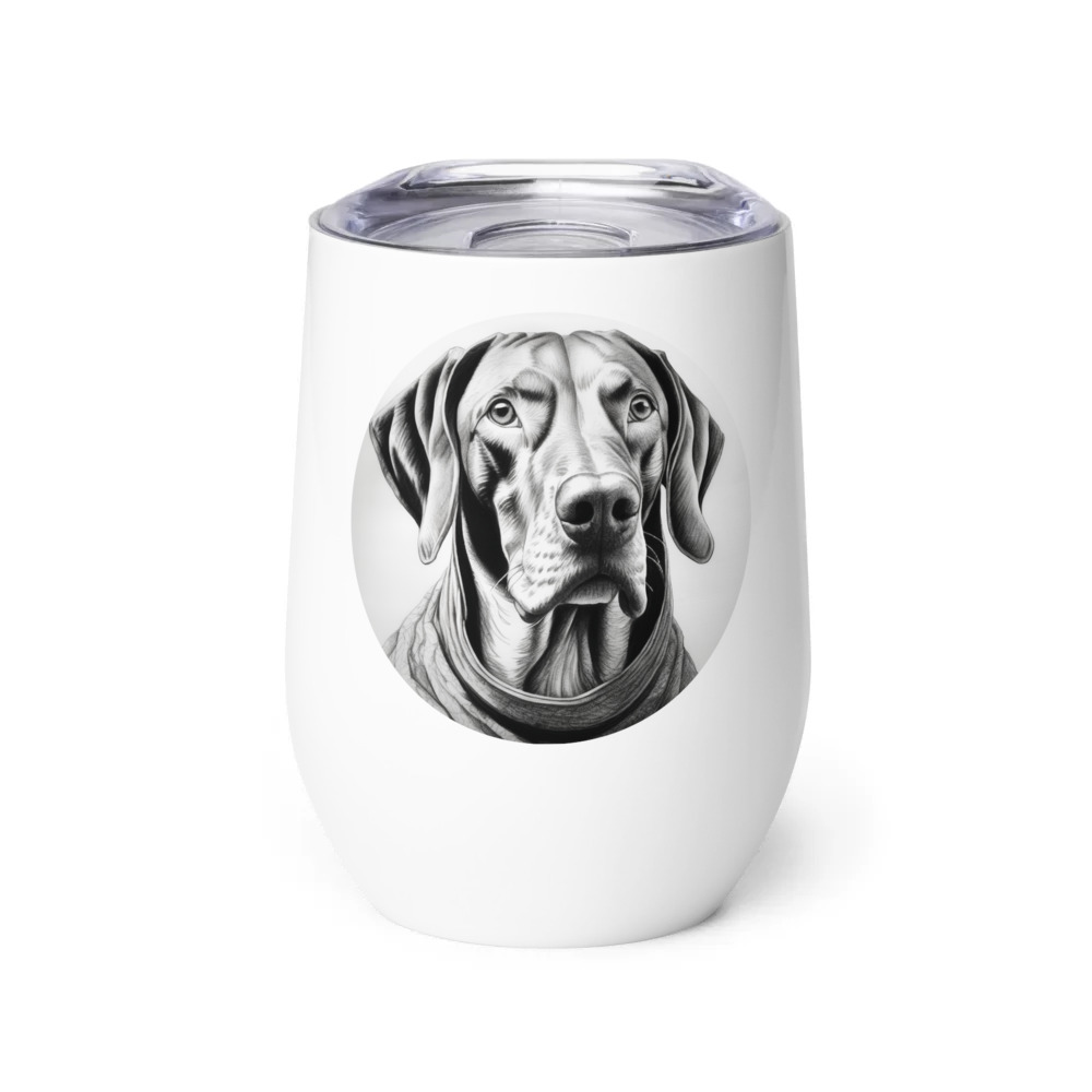 PugMug Custom Vizsla Wine Tumbler