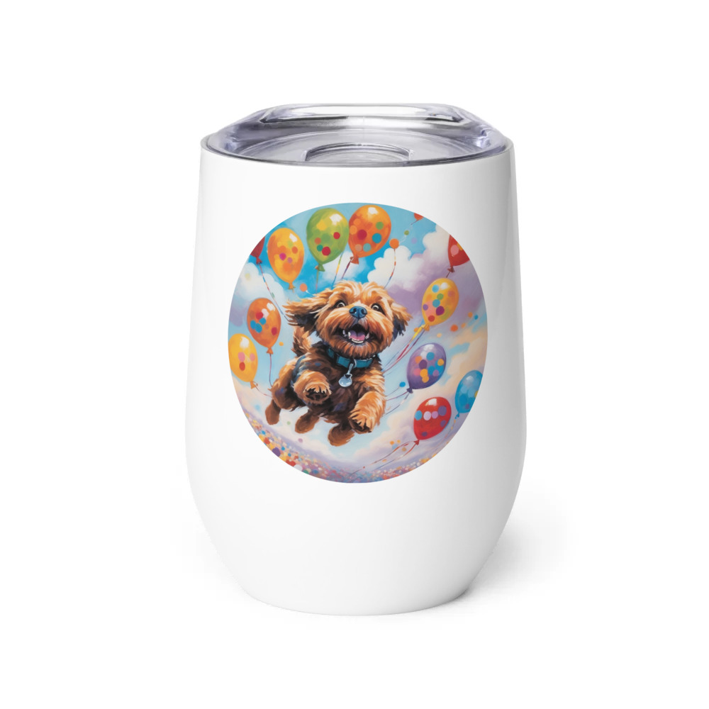 PugMug Custom Lily Wine Tumbler