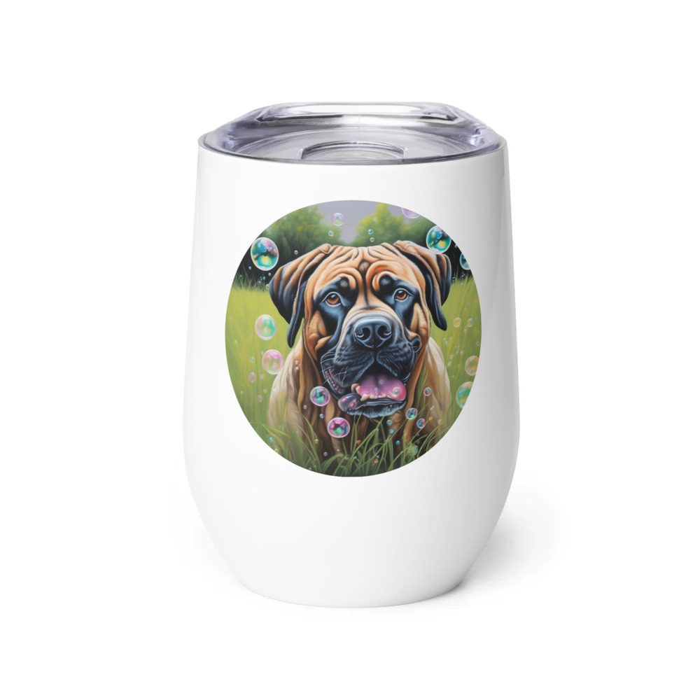 PugMug Custom Mastiff Wine Tumbler
