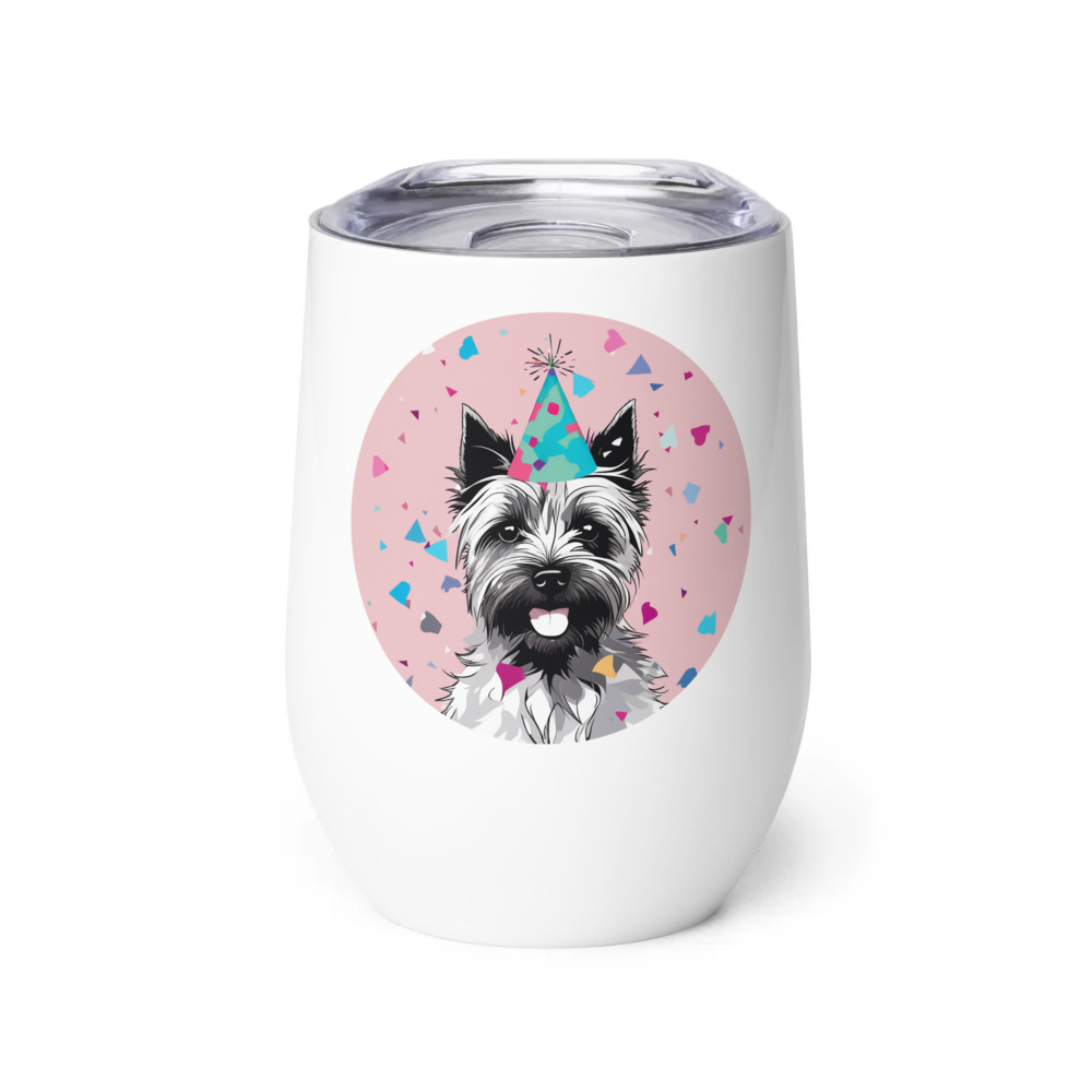 PugMug Custom Cairn Terrier Wine Tumbler