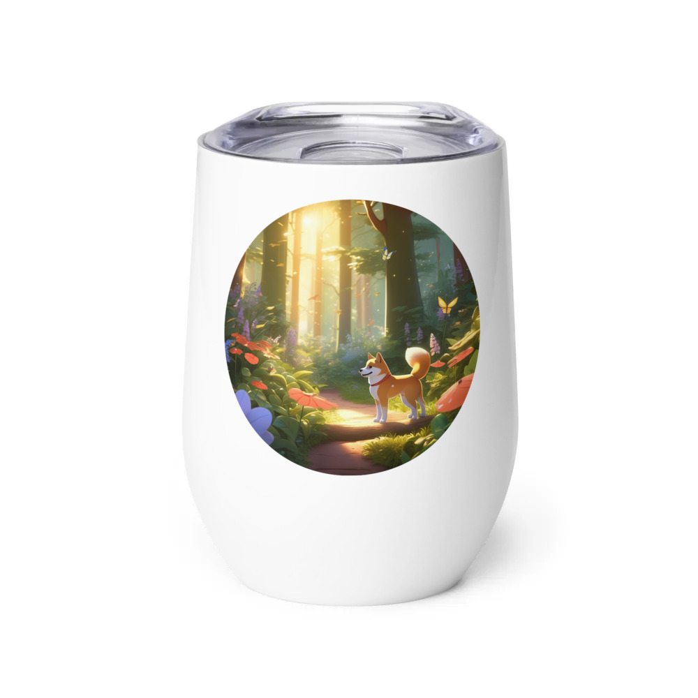 PugMug Custom Shiba Inu Wine Tumbler