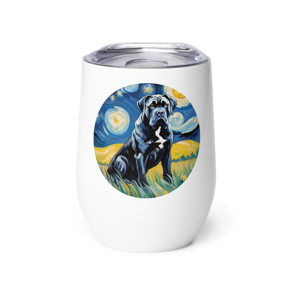 PugMug Custom Cane Corso Wine Tumbler