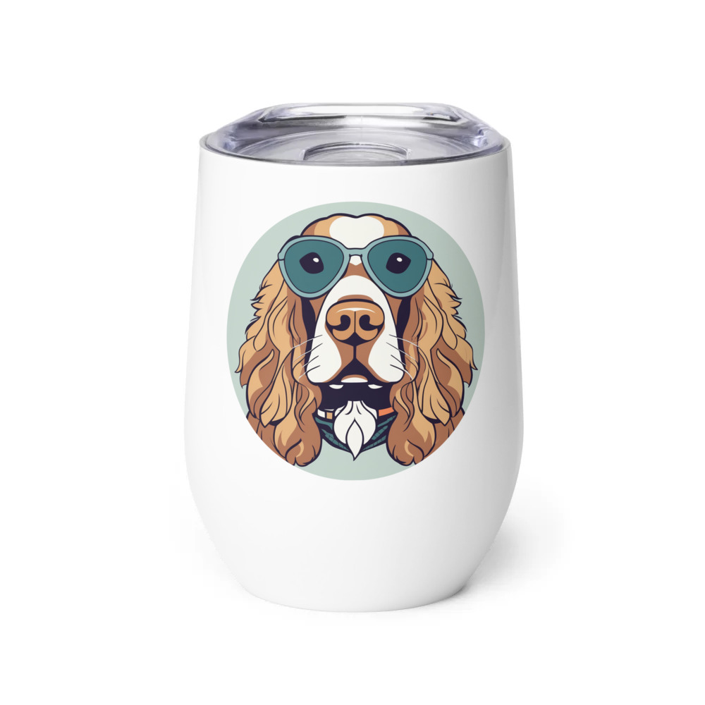 PugMug Custom English Cocker Spaniel Wine Tumbler