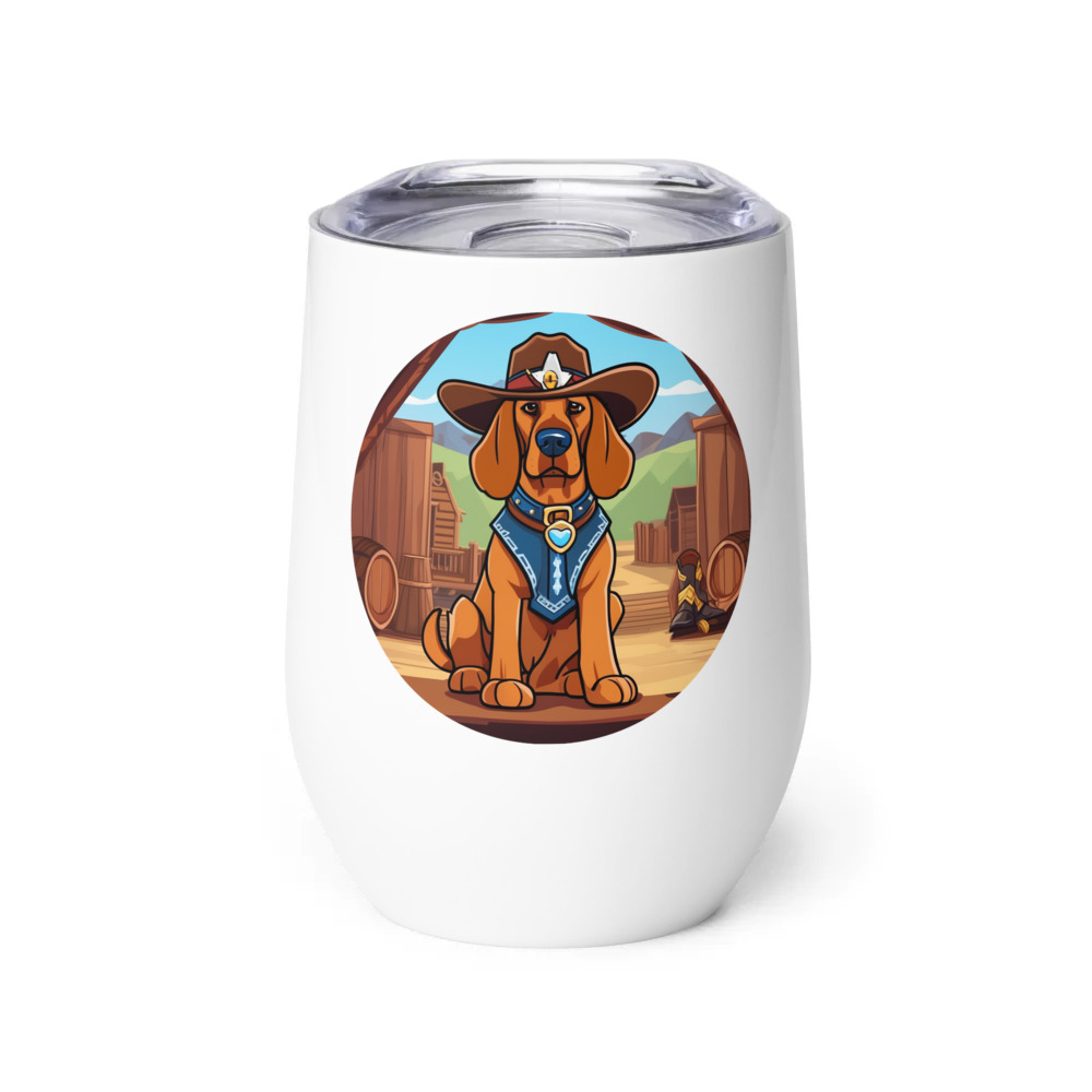 PugMug Custom Bloodhound Wine Tumbler