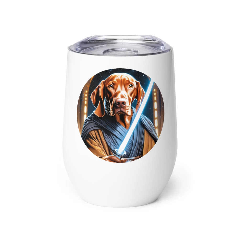 PugMug Custom Vizsla Wine Tumbler