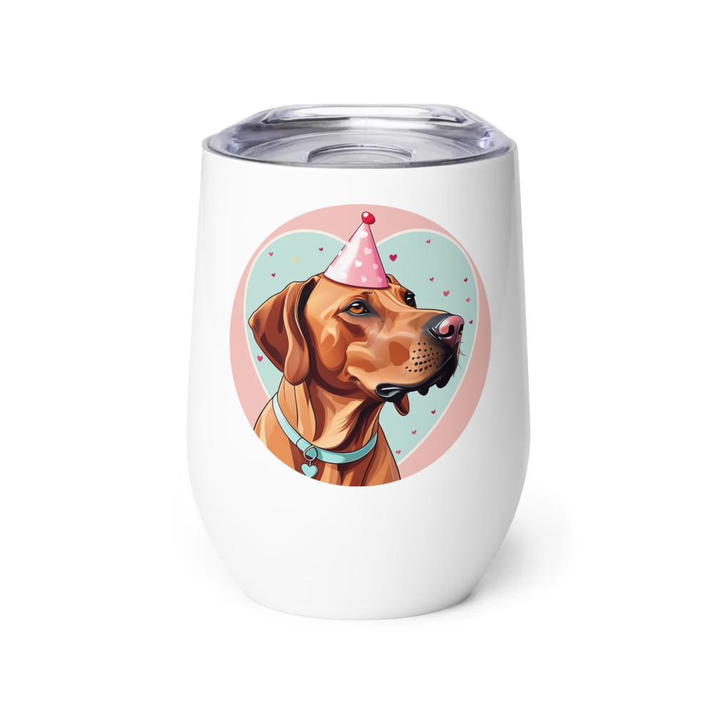 PugMug Custom Rhodesian Ridgeback Wine Tumbler