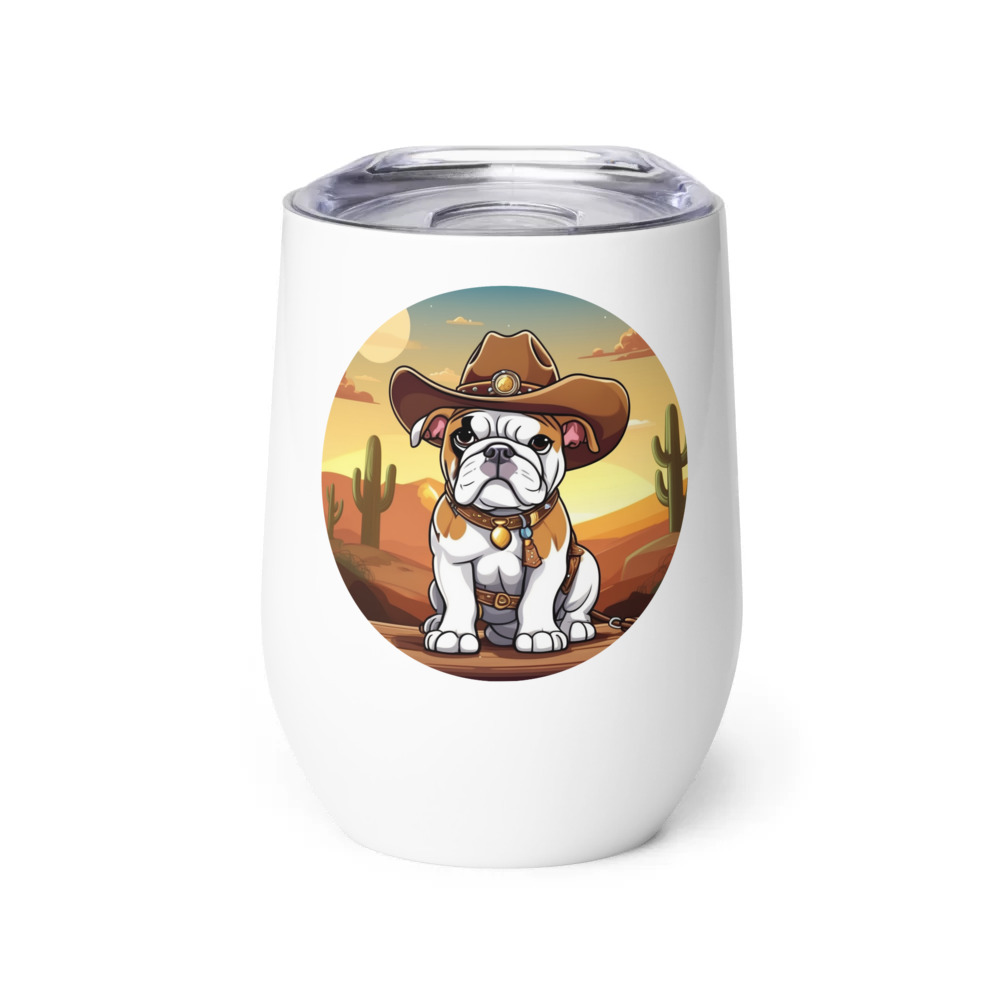 PugMug Custom Bulldog Wine Tumbler