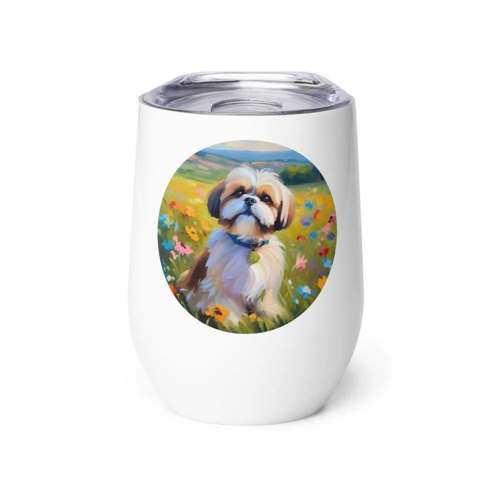 PugMug Custom Shih Tzu Wine Tumbler