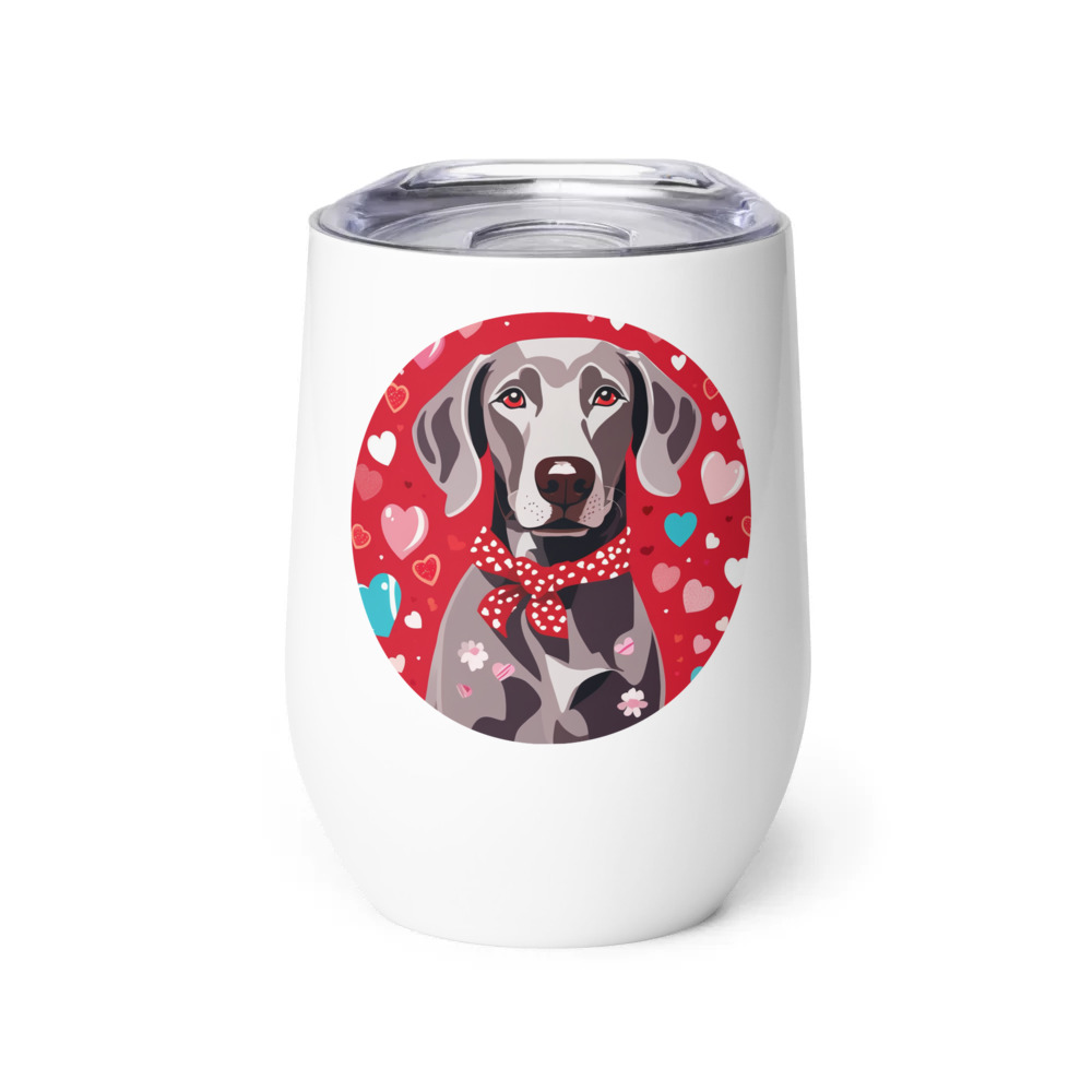 PugMug Custom Weimaraner Wine Tumbler