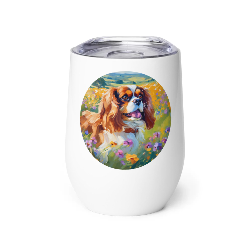 PugMug Custom Cavalier King Charles Spaniel Wine Tumbler
