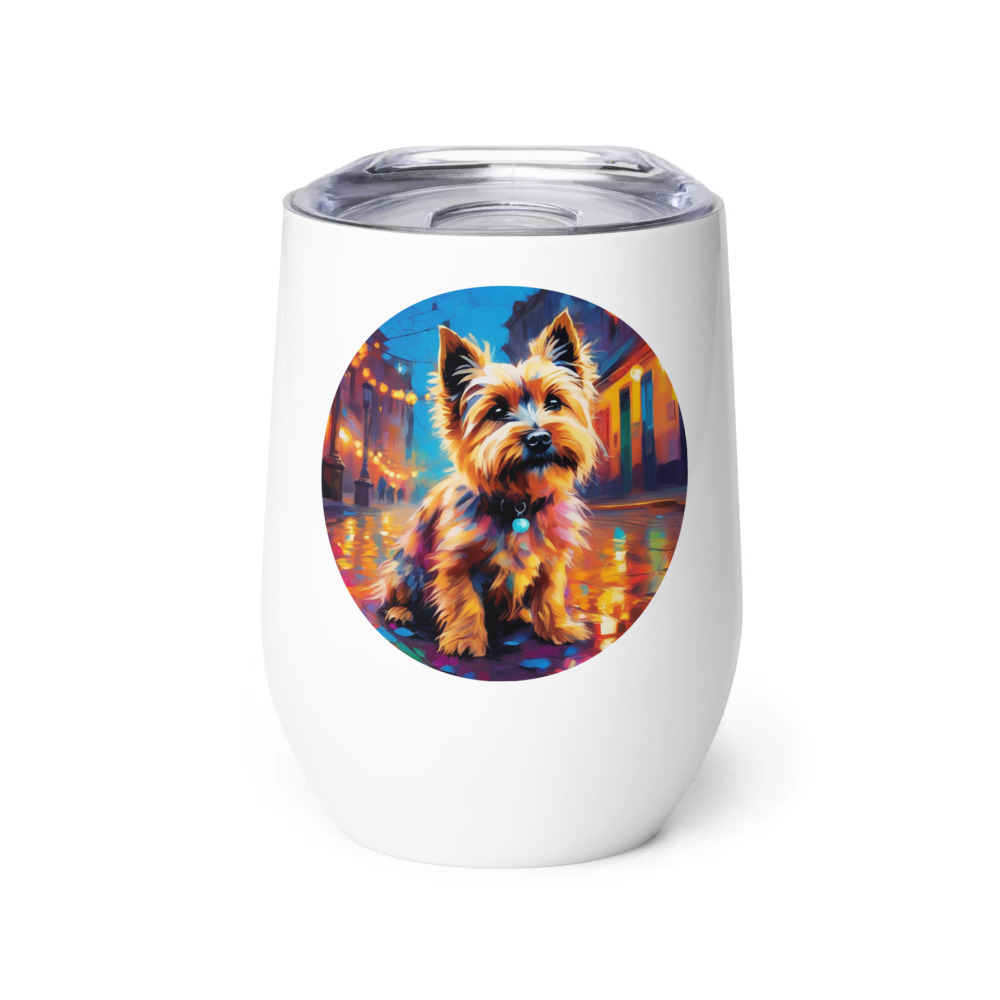 PugMug Custom Cairn Terrier Wine Tumbler