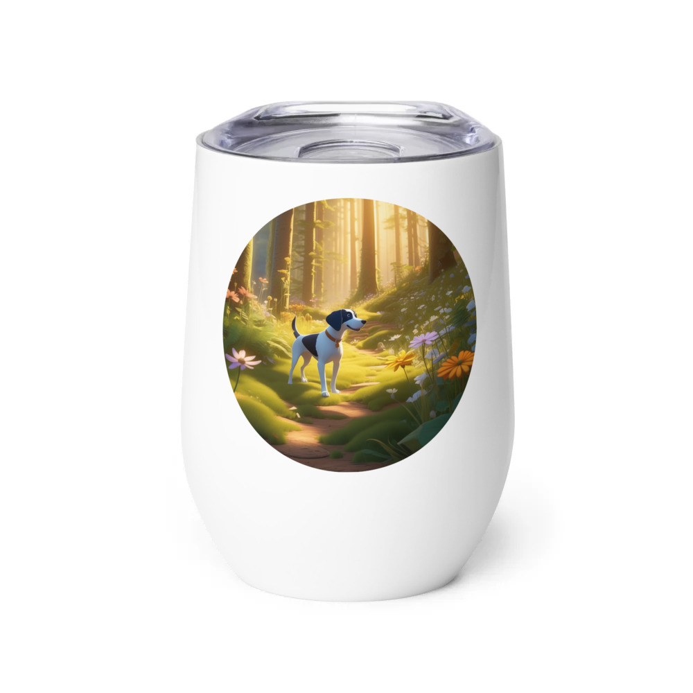 PugMug Custom Pointer Dog Wine Tumbler