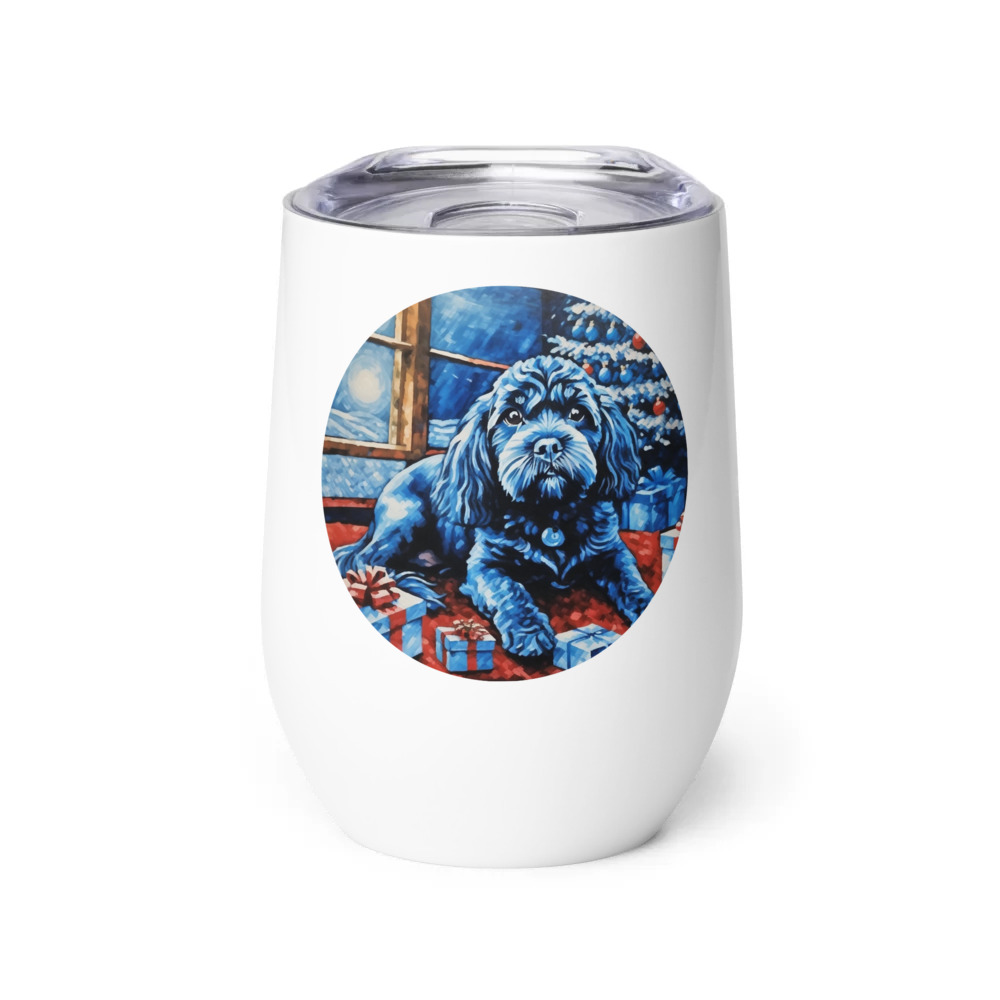 PugMug Custom Lily Wine Tumbler