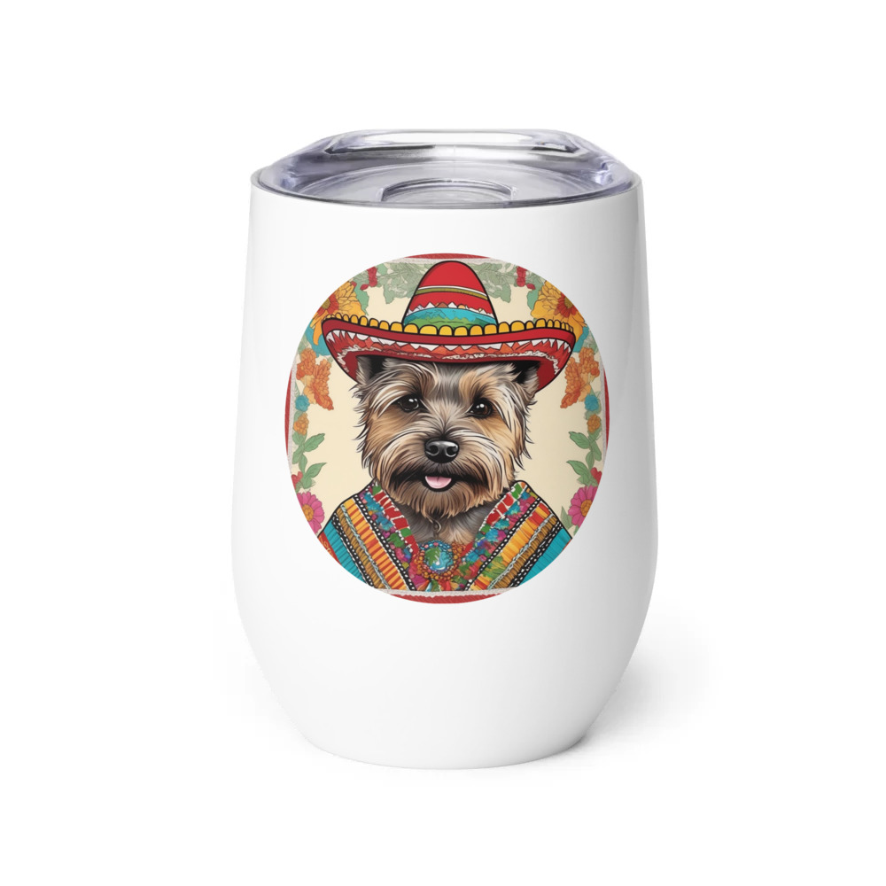 PugMug Custom Cairn Terrier Wine Tumbler