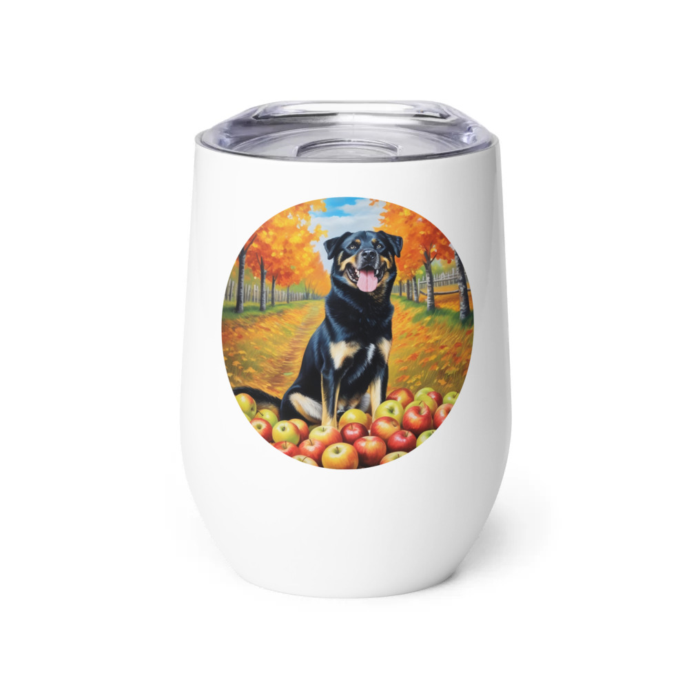 PugMug Custom Blue Wine Tumbler