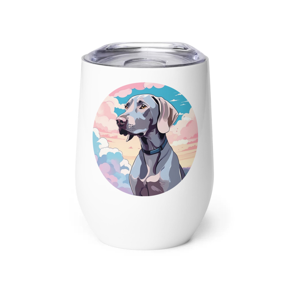 PugMug Custom Weimaraner Wine Tumbler