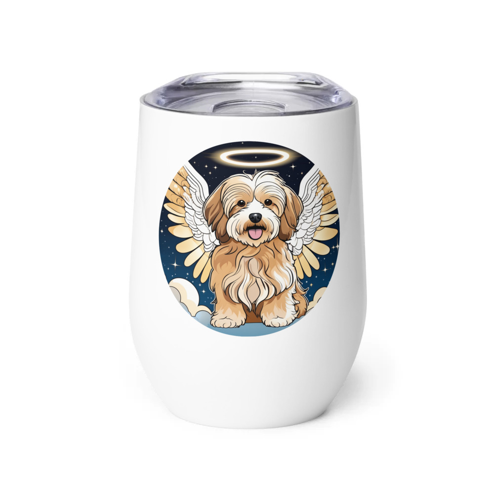 PugMug Custom Tan Havanese Dog Wine Tumbler