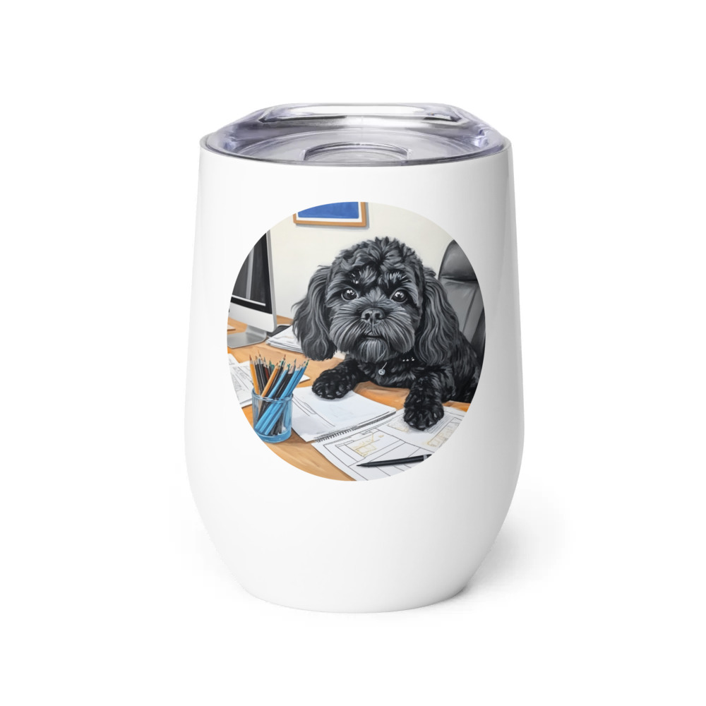 PugMug Custom Lily Wine Tumbler