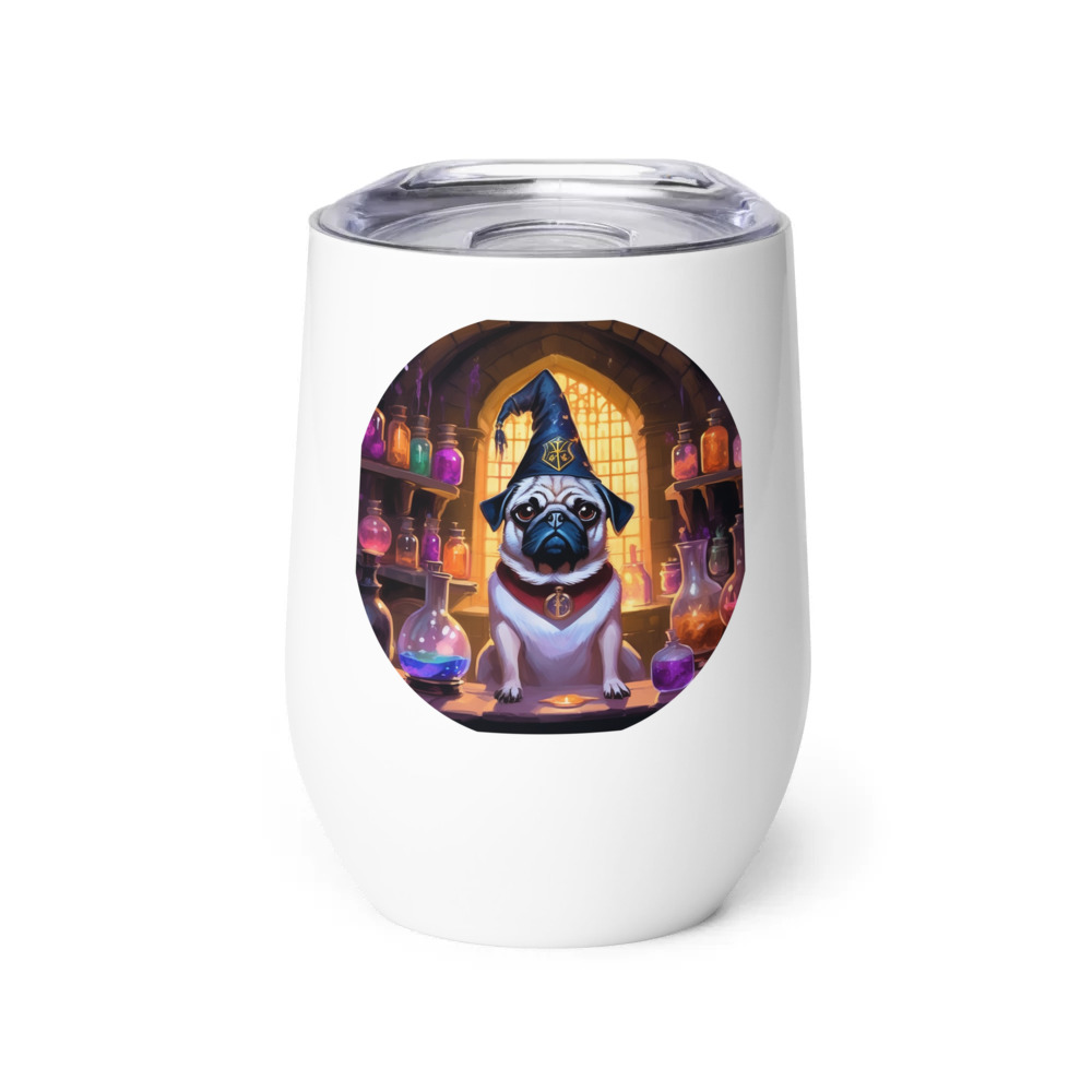 PugMug Custom Pug Wine Tumbler