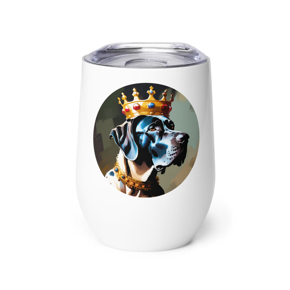 PugMug Custom Great Dane Wine Tumbler