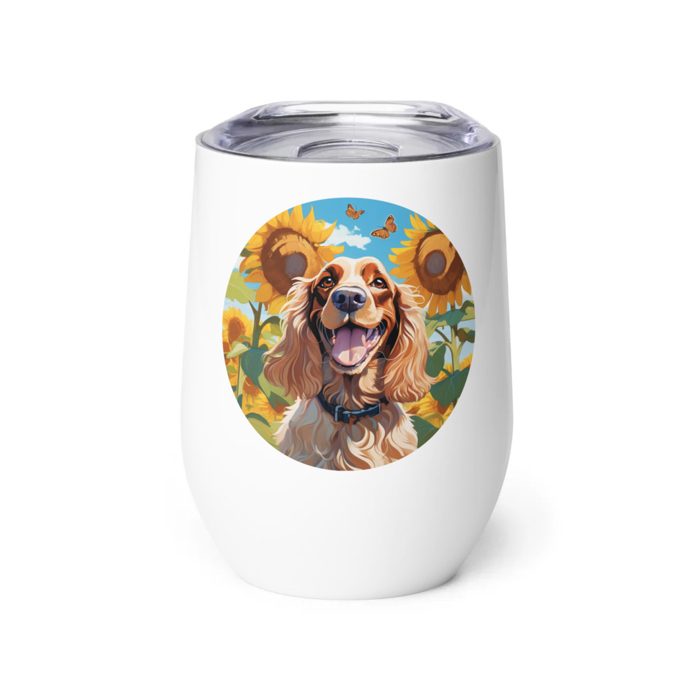 PugMug Custom English Cocker Spaniel Wine Tumbler